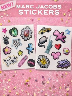 Marc Jacobs Pink & Multicolor Kids Sticker Sheets